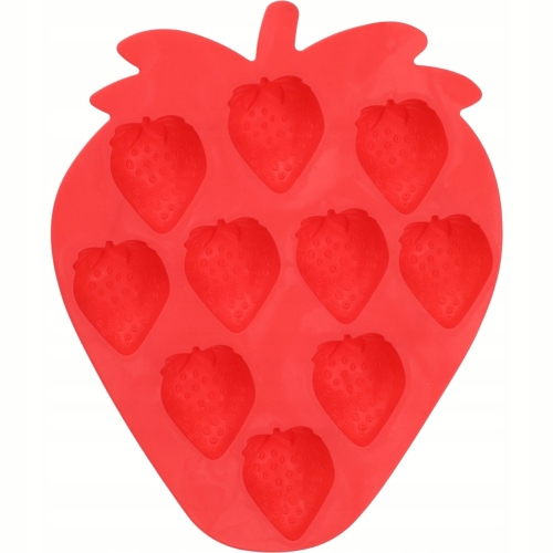 KOLOROWE Foremki Kostkarki DO LODU Zestaw 3 SZTUKI Truskawka Kaktus Ananas