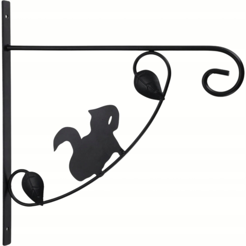 [#3] METALOWY Wieszak Uchwyt 28 x 25 x 1,5 cm na Doniczkę Lampion WIEWIÓRKA