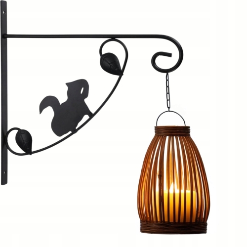 [#3] METALOWY Wieszak Uchwyt 28 x 25 x 1,5 cm na Doniczkę Lampion WIEWIÓRKA