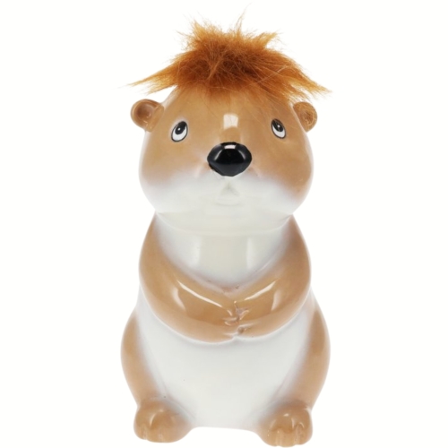 [#F] Duża dekoracyjna CERAMICZNA SKARBONKA 12 x 9 x 15 cm Figurka - CHOMIK