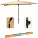 PROSTOKĄTNY Parasol ogrodowy z systemem pochylania 125 x 200 cm - BEŻOWY