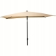 PROSTOKĄTNY Parasol ogrodowy z systemem pochylania 125 x 200 cm - BEŻOWY