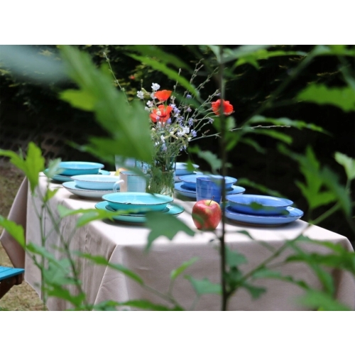 Ceramiczny ZESTAW OBIADOWY Talerze Płaskie Głębokie Deserowe - 6 osób 18 el