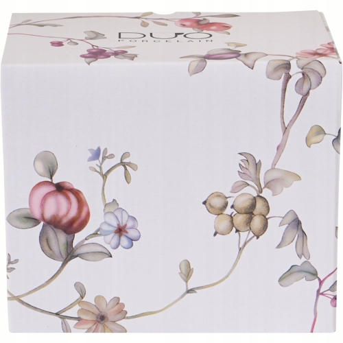 Duży PORCELANOWY Kubek XXL 1000 ml do KAWY HERBATY - Flower Classic SAFA