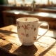 Duży PORCELANOWY Kubek XXL 1000 ml do KAWY HERBATY - Flower Classic SAFA