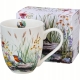 Duży PORCELANOWY Kubek XXL 1000 ml do KAWY HERBATY - Flower Classic JULY