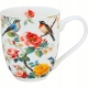 Duży PORCELANOWY Kubek XXL 1000 ml do KAWY HERBATY - Flower Classic APRIL