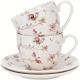 DWIE Porcelanowe Filiżanki 270 ml do KAWY HERBATY - Flower Classic SAFA
