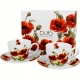 DWIE Porcelanowe Filiżanki 270 ml do KAWY HERBATY - Flower Classic POPPIES