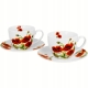 DWIE Porcelanowe Filiżanki 270 ml do KAWY HERBATY - Flower Classic POPPIES