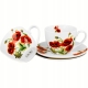 DWIE Porcelanowe Filiżanki 270 ml do KAWY HERBATY - Flower Classic POPPIES