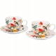 DWIE Porcelanowe Filiżanki 270 ml do KAWY HERBATY - Flower Classic APRIL