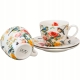 DWIE Porcelanowe Filiżanki 270 ml do KAWY HERBATY - Flower Classic APRIL