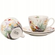 DWIE Porcelanowe Filiżanki 270 ml do KAWY HERBATY - Flower Classic JULY