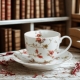 Porcelanowa filiżanka 250ml ze spodkiem Do KAWY HERBATY - Five o'clock SAFA