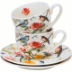 DWIE filiżanki 110 ml ze spodkami do KAWY ESPRESSO - Flower Classic APRIL