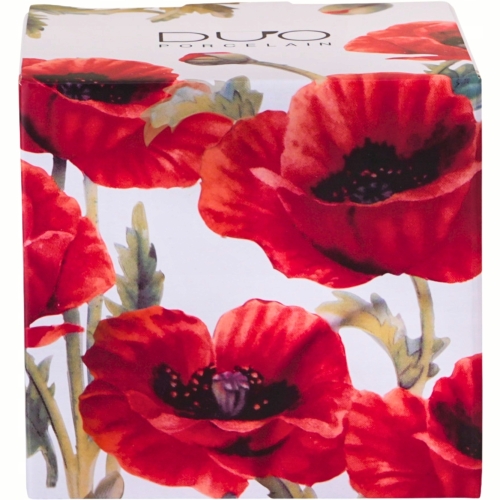 Kubek baryłka 430 ml z Zaparzaczem do HERBATY ZIÓŁ - Flower Classic POPPIES