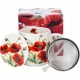 Kubek baryłka 430 ml z Zaparzaczem do HERBATY ZIÓŁ - Flower Classic POPPIES