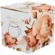 PORCELANOWY Kubek baryłka 430 ml z Zaparzaczem do HERBATY ZIÓŁ - SECESJA