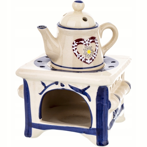 Ceramiczny KOMINEK ZAPACHOWY na Olejek Wosk - Czajniczek 17,5 x 13 x 13 cm