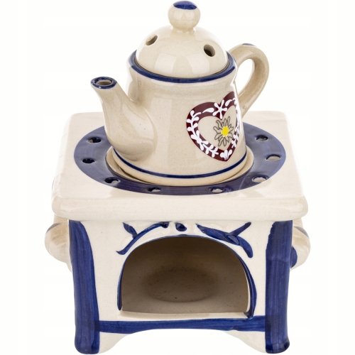 Ceramiczny KOMINEK ZAPACHOWY na Olejek Wosk - Czajniczek 17,5 x 13 x 13 cm
