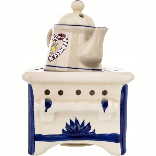 Ceramiczny KOMINEK ZAPACHOWY na Olejek Wosk - Czajniczek 17,5 x 13 x 13 cm