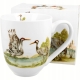Duży PORCELANOWY Kubek XXL 1000 ml do KAWY HERBATY - Ptasi Świat ŻURAWIE