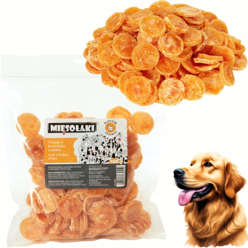 Mięsołaki PRZYSMAK DLA PSA - Chipsy Talarki z kurczaka miękkie 500 g