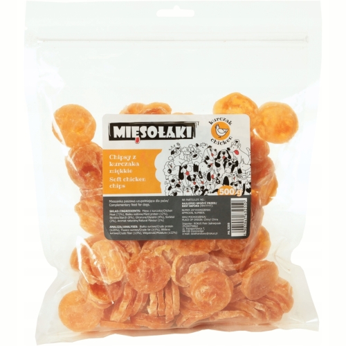 Mięsołaki PRZYSMAK DLA PSA - Chipsy Talarki z kurczaka miękkie 500 g