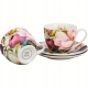 DWIE Porcelanowe Filiżanki 270 ml do KAWY HERBATY - Flower Classic MAGNOLIE