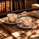 DWIE Porcelanowe Filiżanki 270 ml do KAWY HERBATY - Flower Classic MAGNOLIE