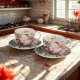 DWIE Porcelanowe Filiżanki 270 ml do KAWY HERBATY - Flower Classic MAGNOLIE