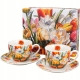 DWIE Porcelanowe Filiżanki 270 ml do KAWY HERBATY - Flower Classic TULIPANY