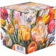 Kubek baryłka 430ml z Zaparzaczem do HERBATY ZIÓŁ - Flower Classic TULIPANY