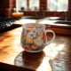 Kubek baryłka 430ml z Zaparzaczem do HERBATY ZIÓŁ - Flower Classic TULIPANY