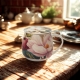 Kubek baryłka 430ml z Zaparzaczem do HERBATY ZIÓŁ - Flower Classic MAGNOLIE