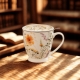 Porcelanowy Kubek 510 ml z Zaparzaczem do HERBATY ZIÓŁ - Kwiaty Royal PANSY