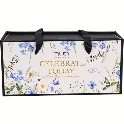 Kwiaty Royal MELODY Porcelanowy Kubek 340 ml do KAWY HERBATY - Kpl 2 sztuki