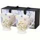 Kwiaty Royal MELODY Porcelanowy Kubek 340 ml do KAWY HERBATY - Kpl 2 sztuki