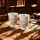 Kwiaty Royal MELODY Porcelanowy Kubek 340 ml do KAWY HERBATY - Kpl 2 sztuki