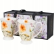 Kwiaty Royal PANSY Porcelanowy Kubek 340 ml do KAWY HERBATY - Kpl 2 sztuki
