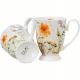 Kwiaty Royal PANSY Porcelanowy Kubek 340 ml do KAWY HERBATY - Kpl 2 sztuki