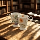 Kwiaty Royal PANSY Porcelanowy Kubek 340 ml do KAWY HERBATY - Kpl 2 sztuki