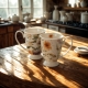Kwiaty Royal PANSY Porcelanowy Kubek 340 ml do KAWY HERBATY - Kpl 2 sztuki