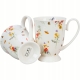 Kwiaty Royal GRACE Porcelanowy Kubek 340 ml do KAWY HERBATY - Kpl 2 sztuki