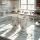Kwiaty Royal GRACE Porcelanowy Kubek 340 ml do KAWY HERBATY - Kpl 2 sztuki