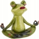 Ozdobna Figurka 14,5 x 17,5 x 7 cm - Żaba Jogin Joga Zen Medytacja