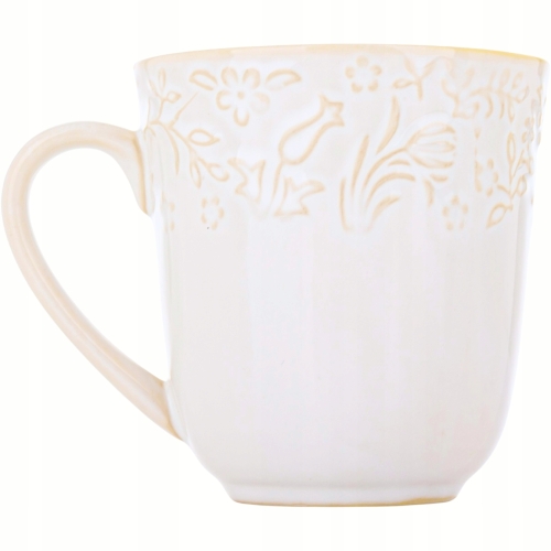 Porcelanowy Kubek do KAWY HERBATY 400 ml, 10 x 9,5 cm - Serwis 6 SZTUK