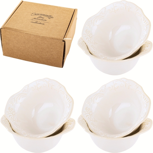 Porcelanowa Miska Bulionówka do Zupy Przekąsek Sałatek 300 ml - 6 SZTUK