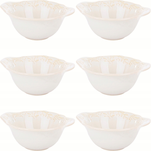 Porcelanowa Miska Bulionówka do Zupy Przekąsek Sałatek 300 ml - 6 SZTUK